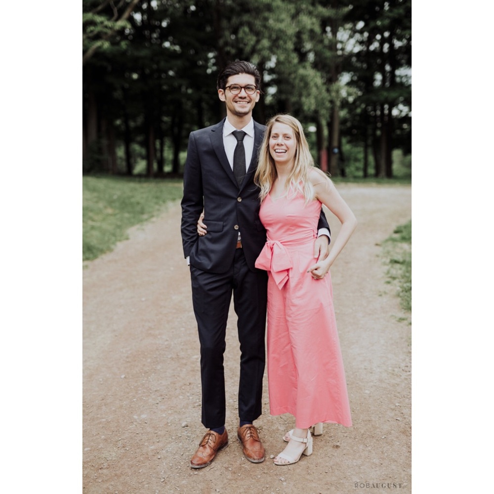 j.Crew poplin pink jumpsuit
